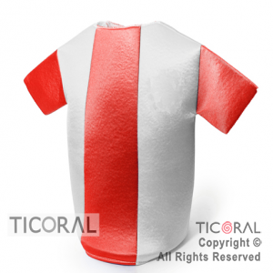 SOMBRERO CAMISETA BLANCO Y ROJO X 1